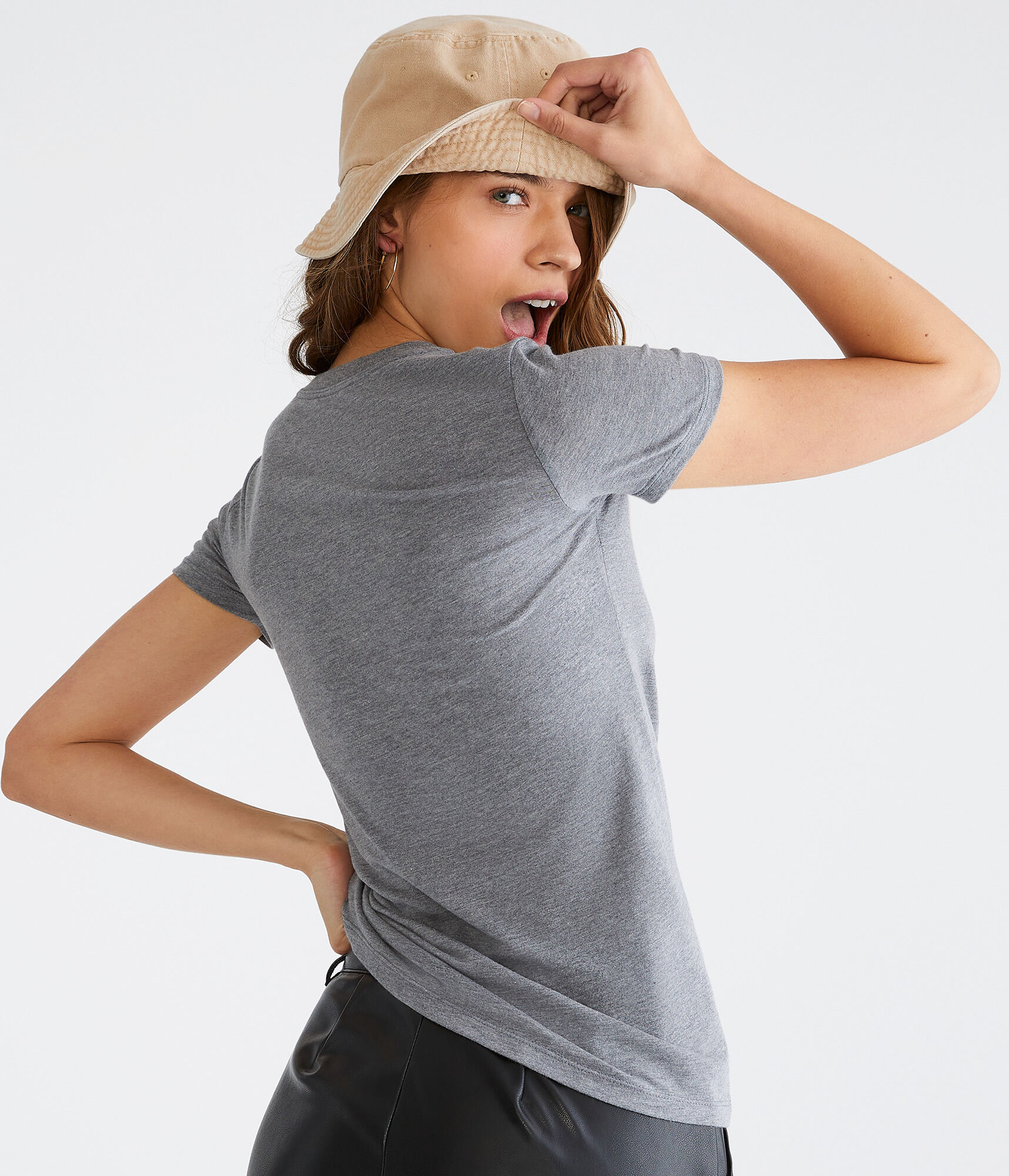 Aeropostale Roses Foil Graphic Tee