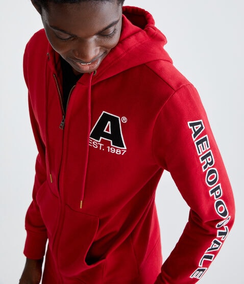 Aeropostale Logo Heritage Full-Zip Hoodie