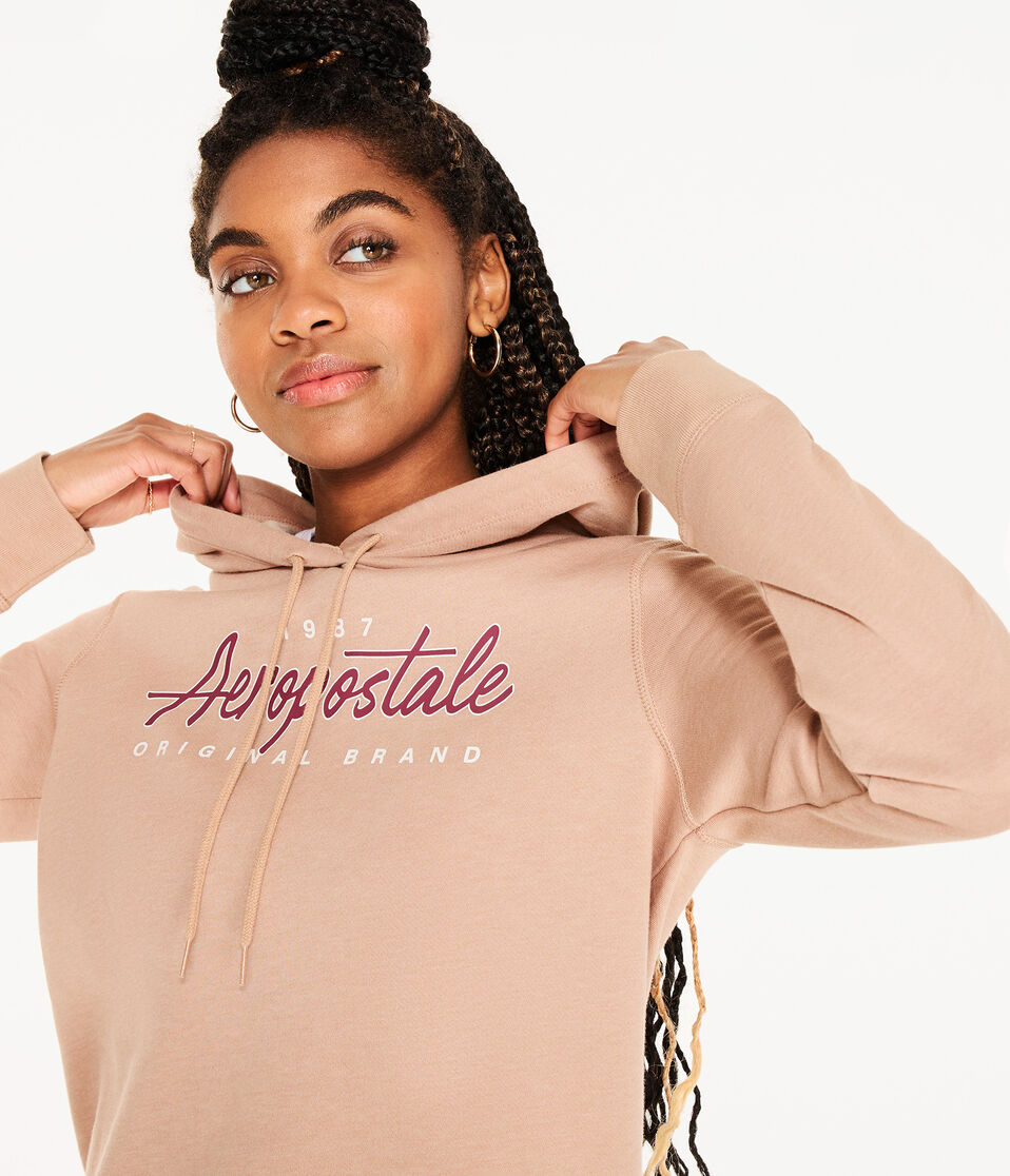 Aeropostale Script Logo Pullover Hoodie
