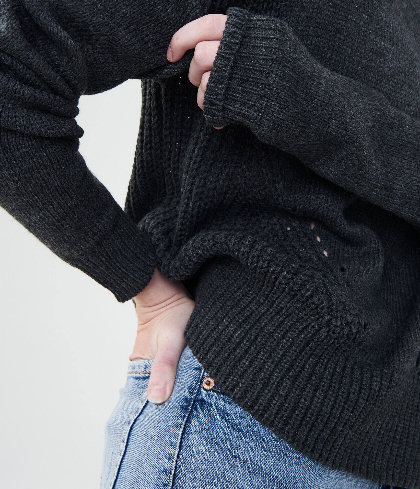 Mixed Pointelle Sweater