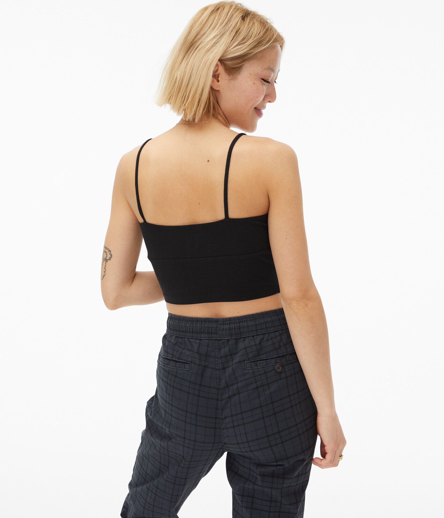 Seriously Soft Keyhole Tie Cropped Tank