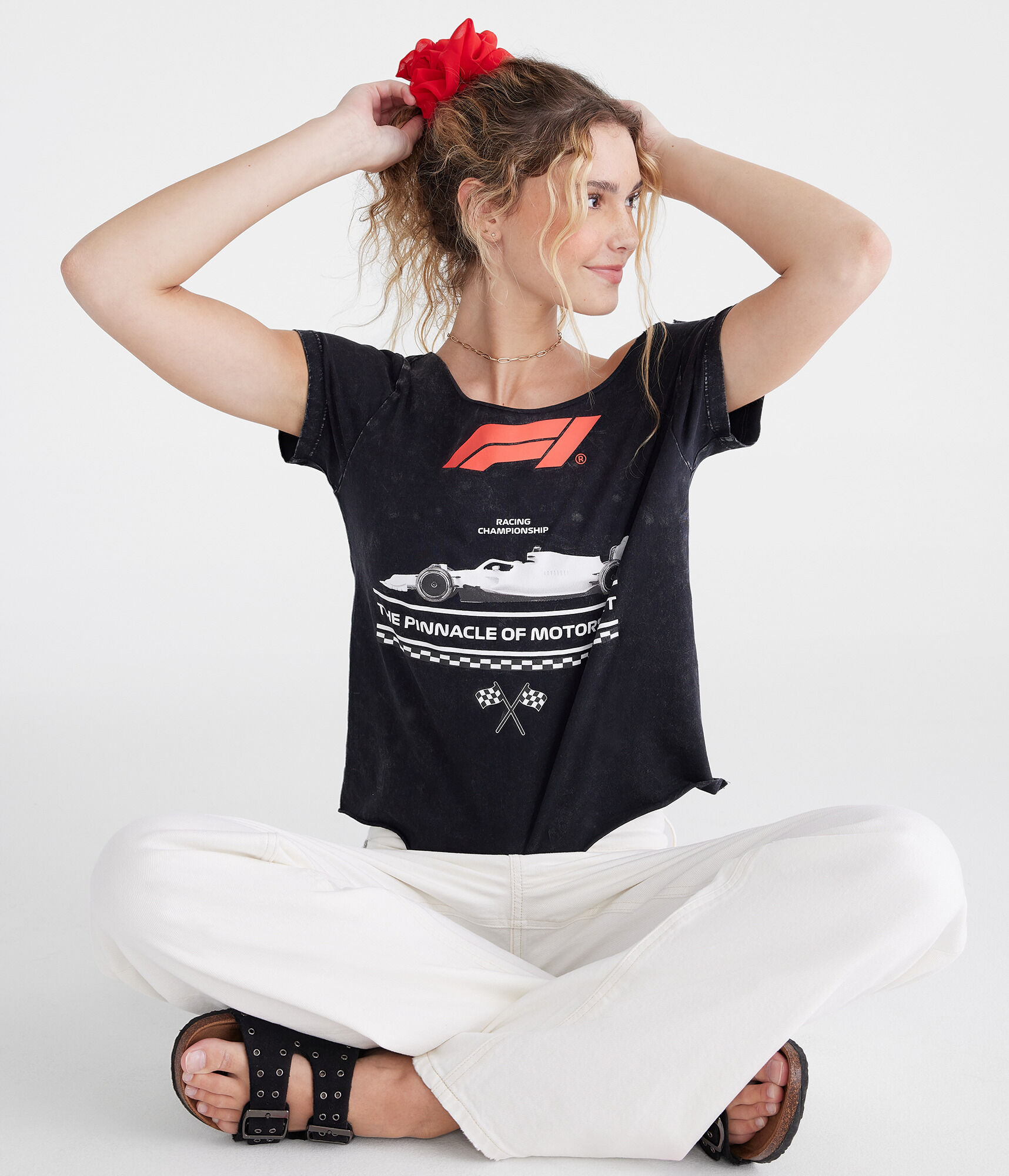 Formula 1® Racing Championship Off-The-Shoulder Graphic Tee