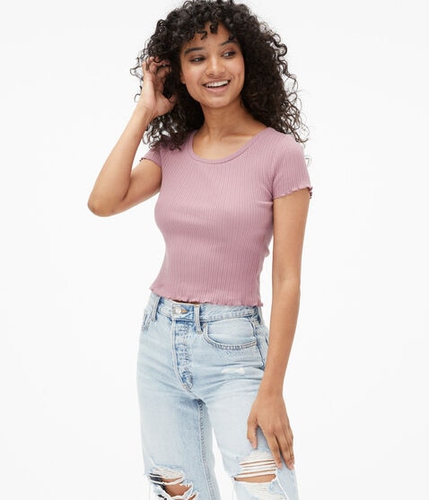 Ribbed Shrunken Crew Tee Ribbed Shrunken Crew Tee