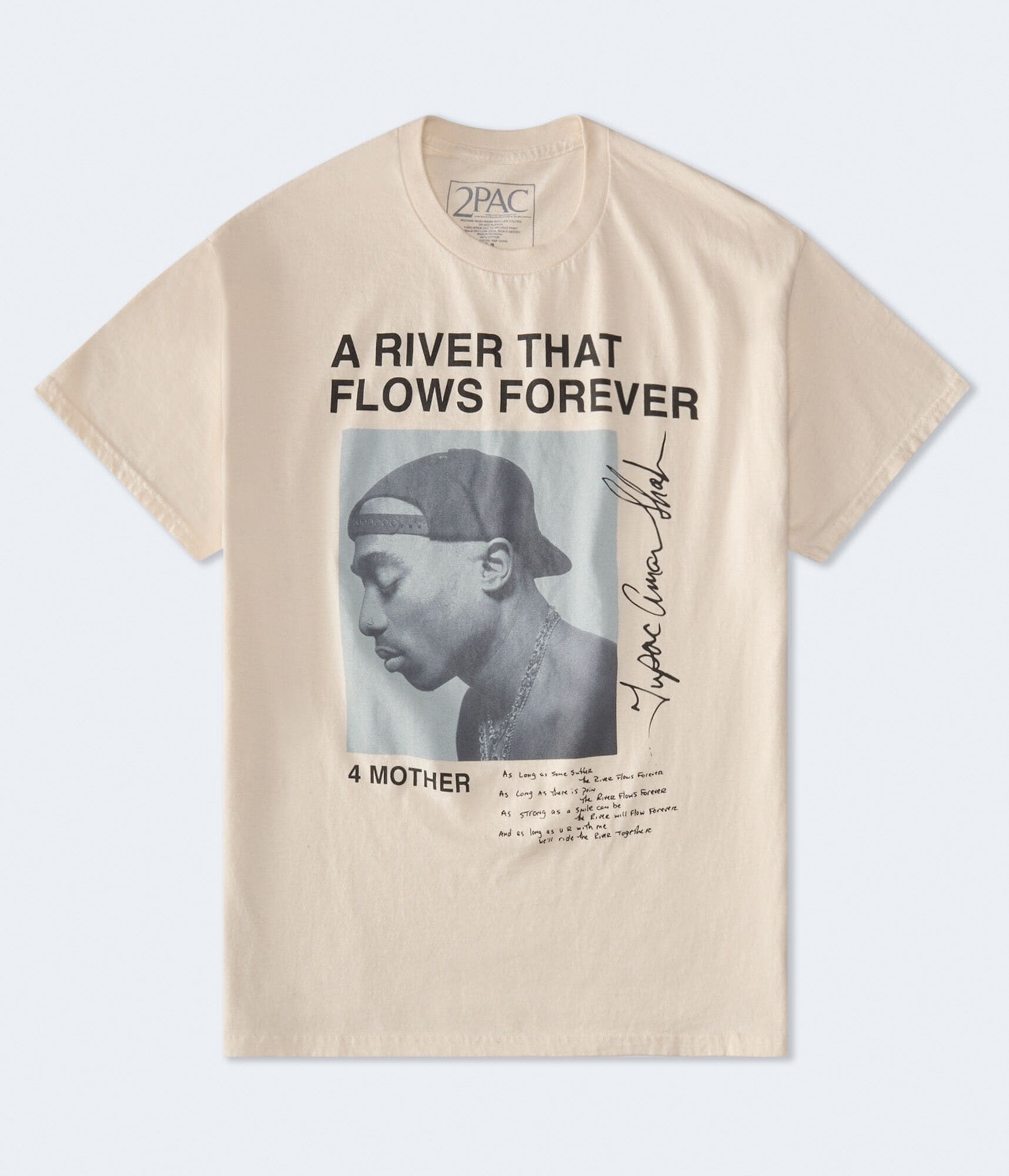 Tupac River That Flows Forever Relaxed Graphic Tee