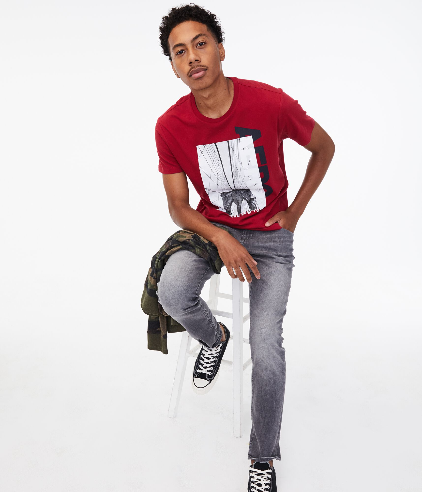 Vertical Aero Brooklyn Bridge Graphic Tee