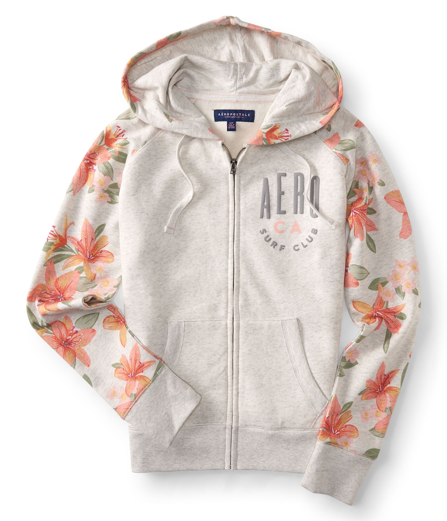 Aero CA Surf Club Raglan Full-Zip Hoodie