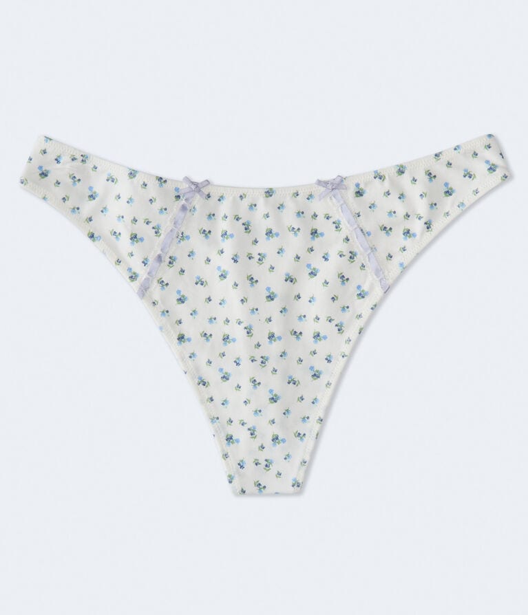 Floral Ribbon Thong