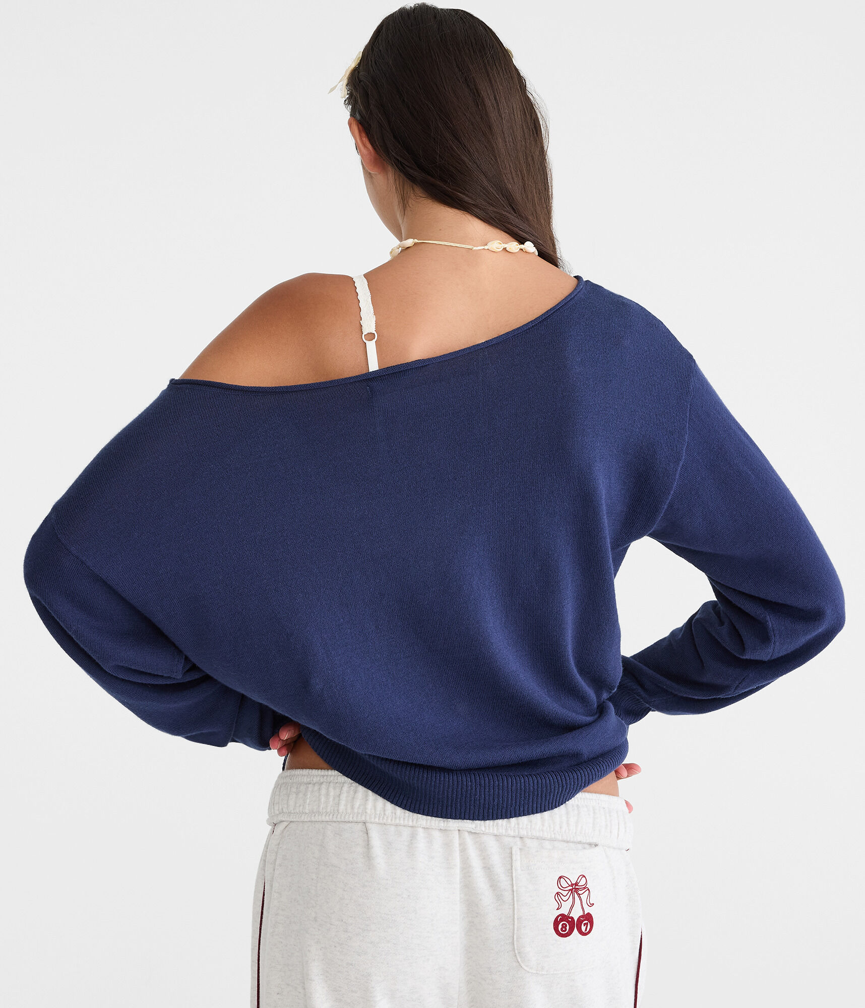 Slouchy Off-The-Shoulder Sweater