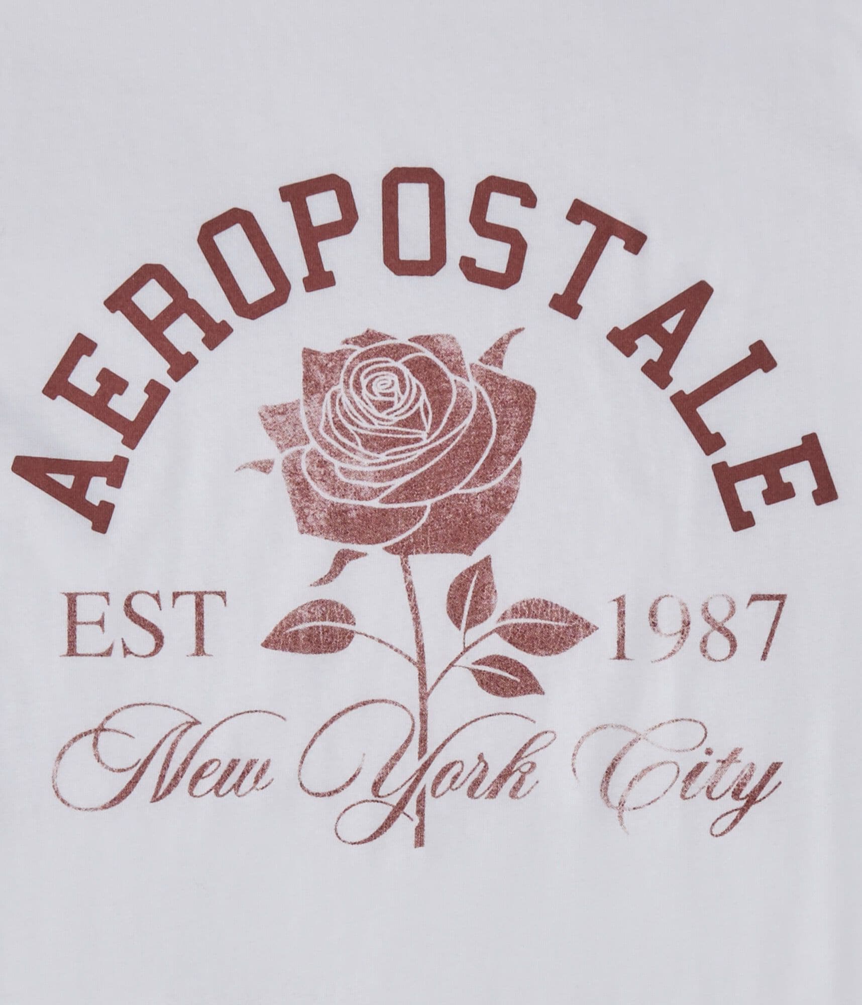 Aeropostale Arch Rose Graphic Tee