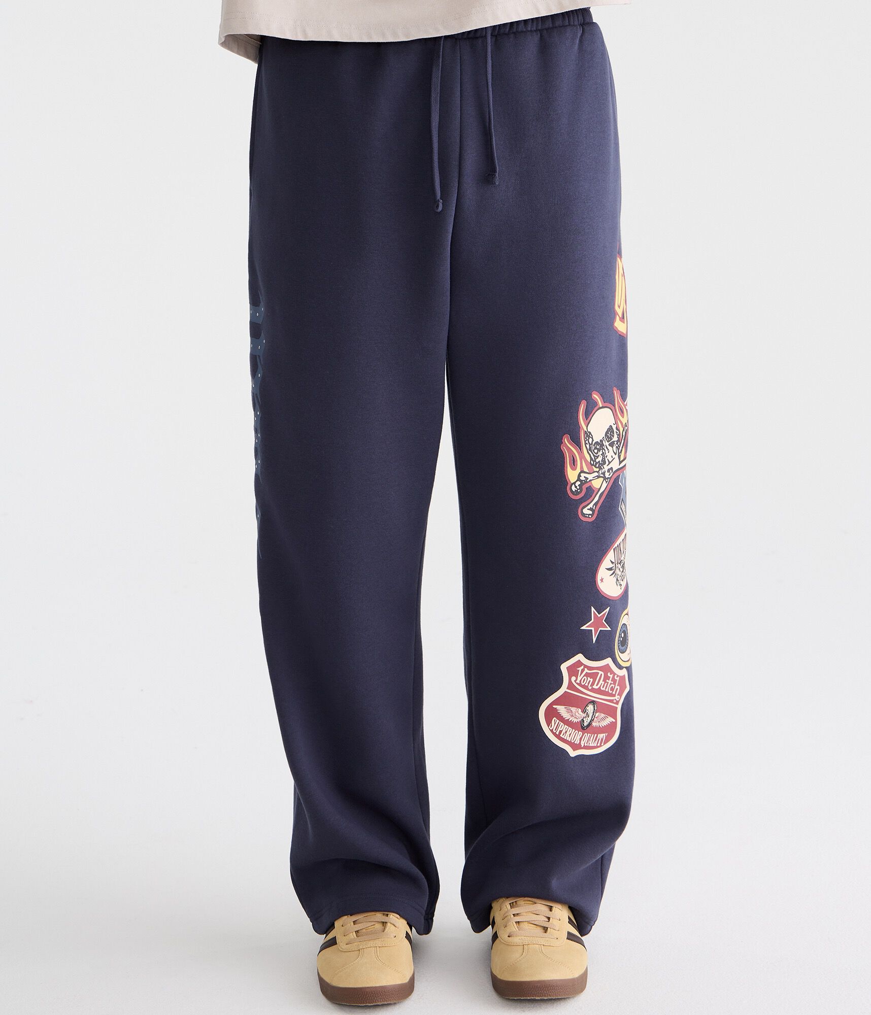 Von Dutch Patches Baggy Sweatpants