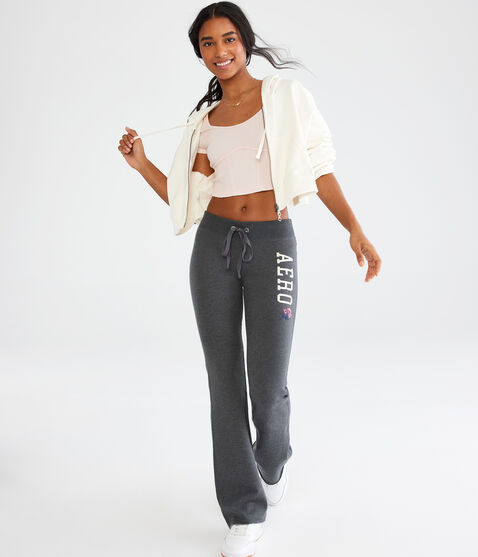 Floral Aero Low-Rise Fit & Flare Sweatpants
