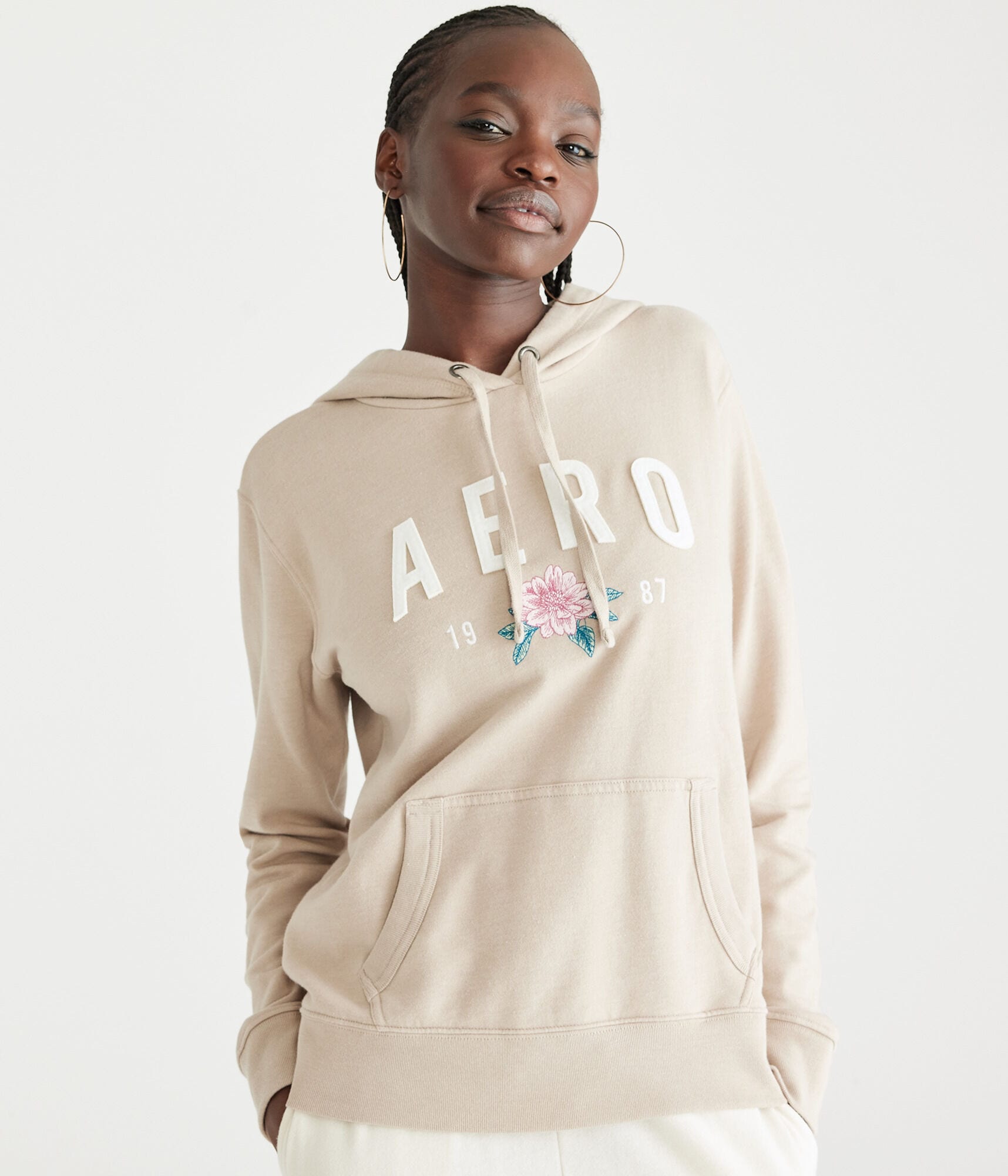 Aero 1987 Floral Pullover Hoodie