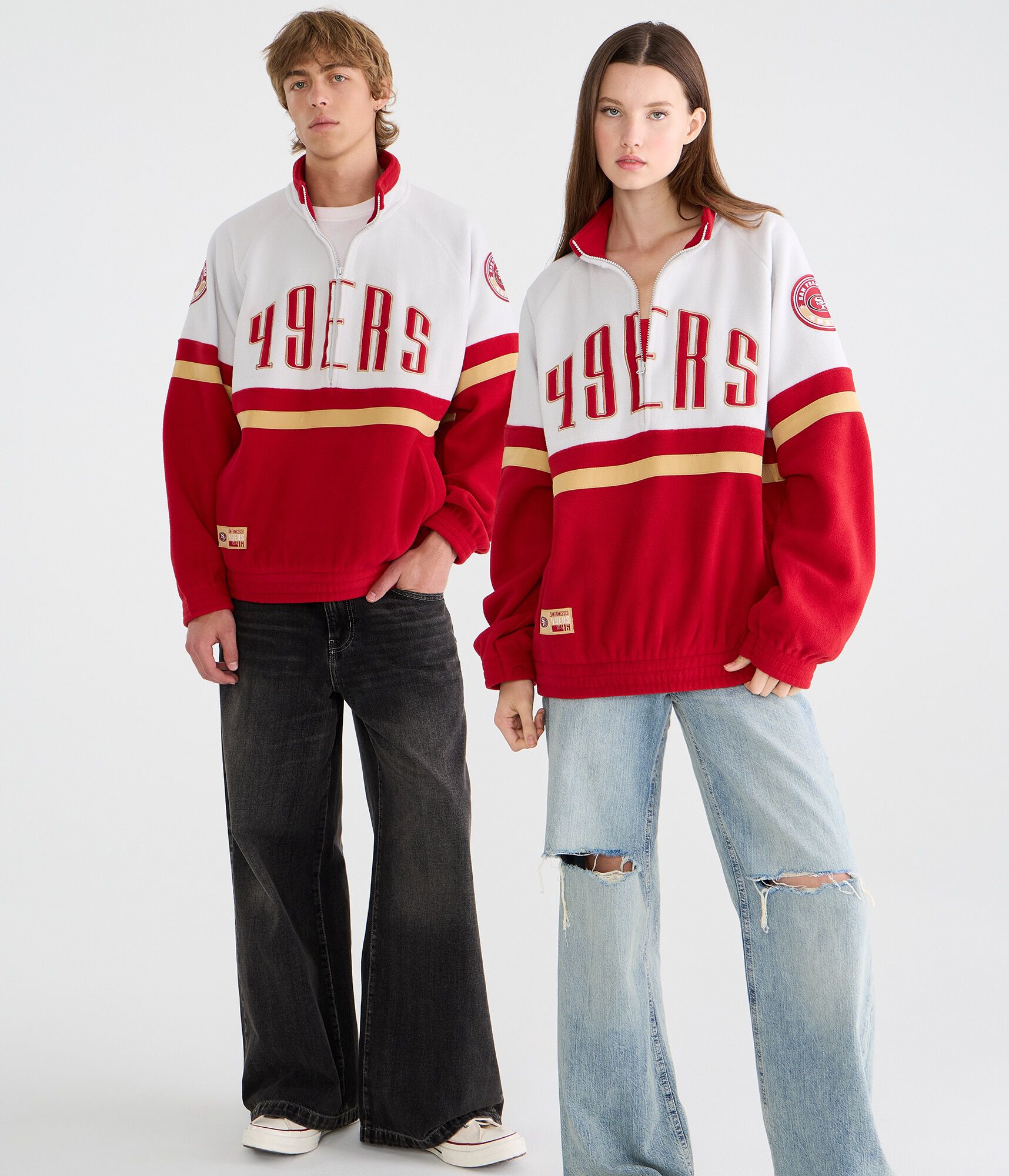 San Francisco 49ers Polar Fleece Half-Zip Jacket