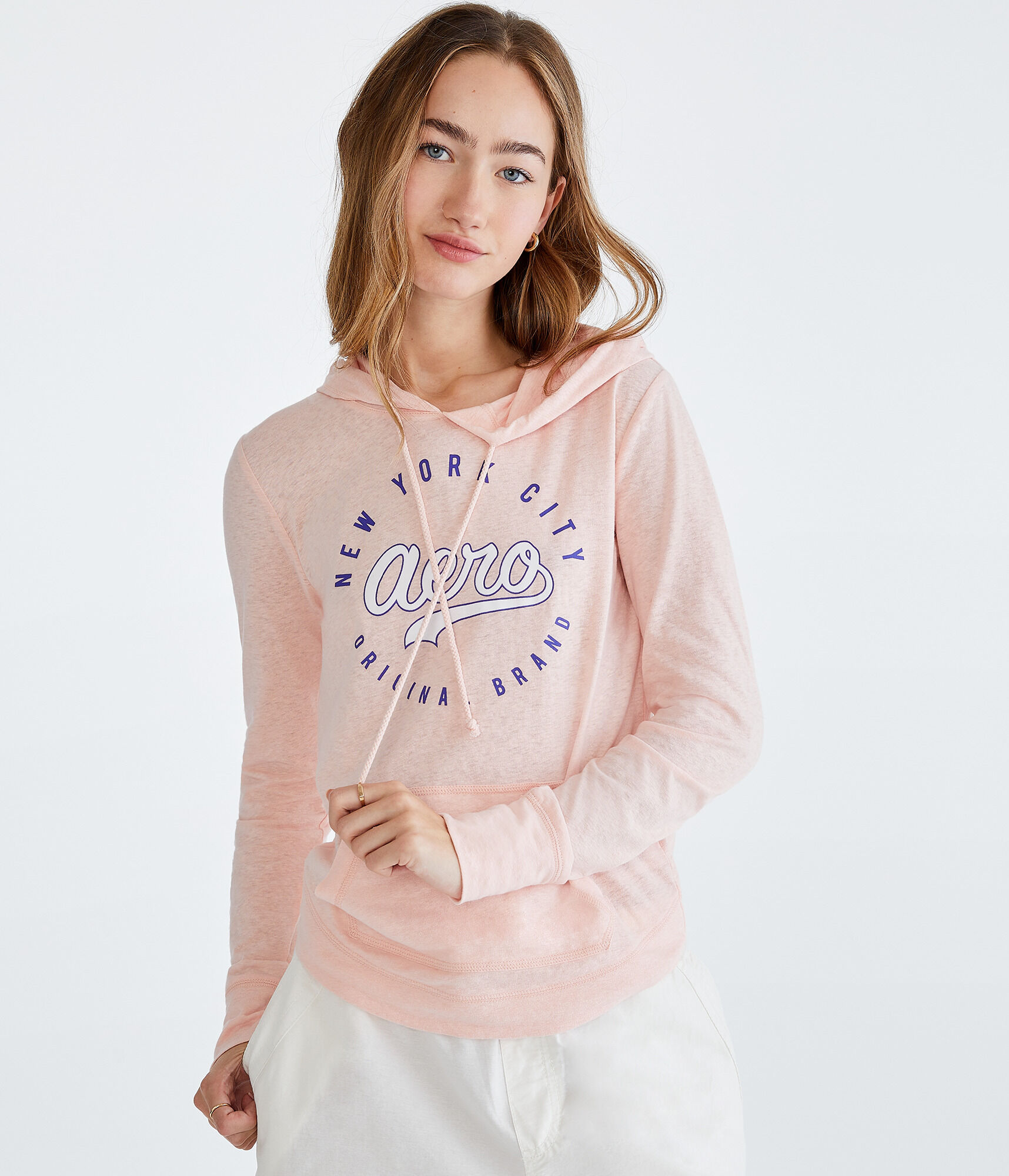 Long Sleeve Aero Script Hooded Graphic Tee