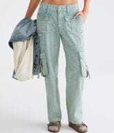 Low-Rise Wide Leg Cargo Jean