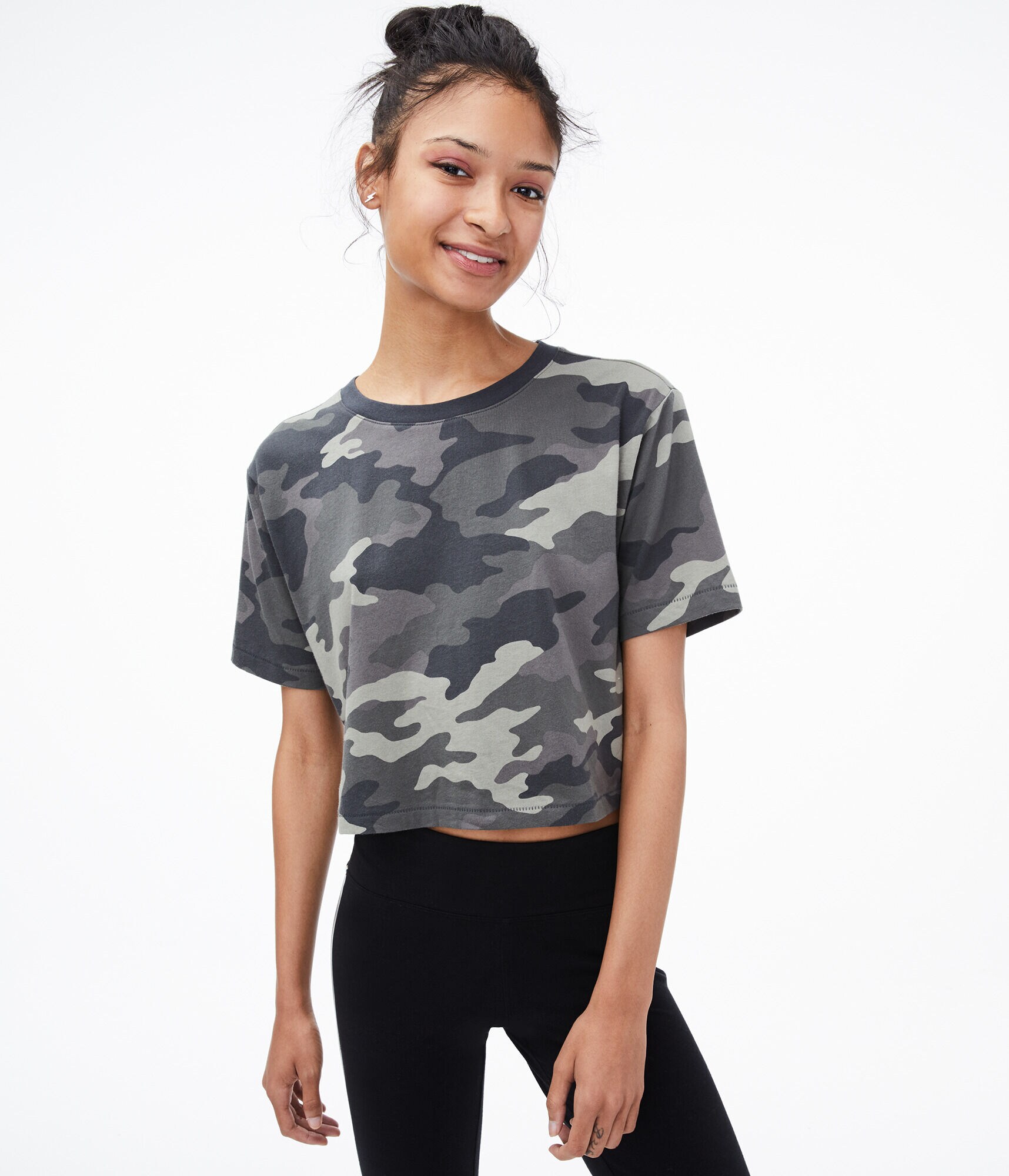 Camo Boxy Crew Tee