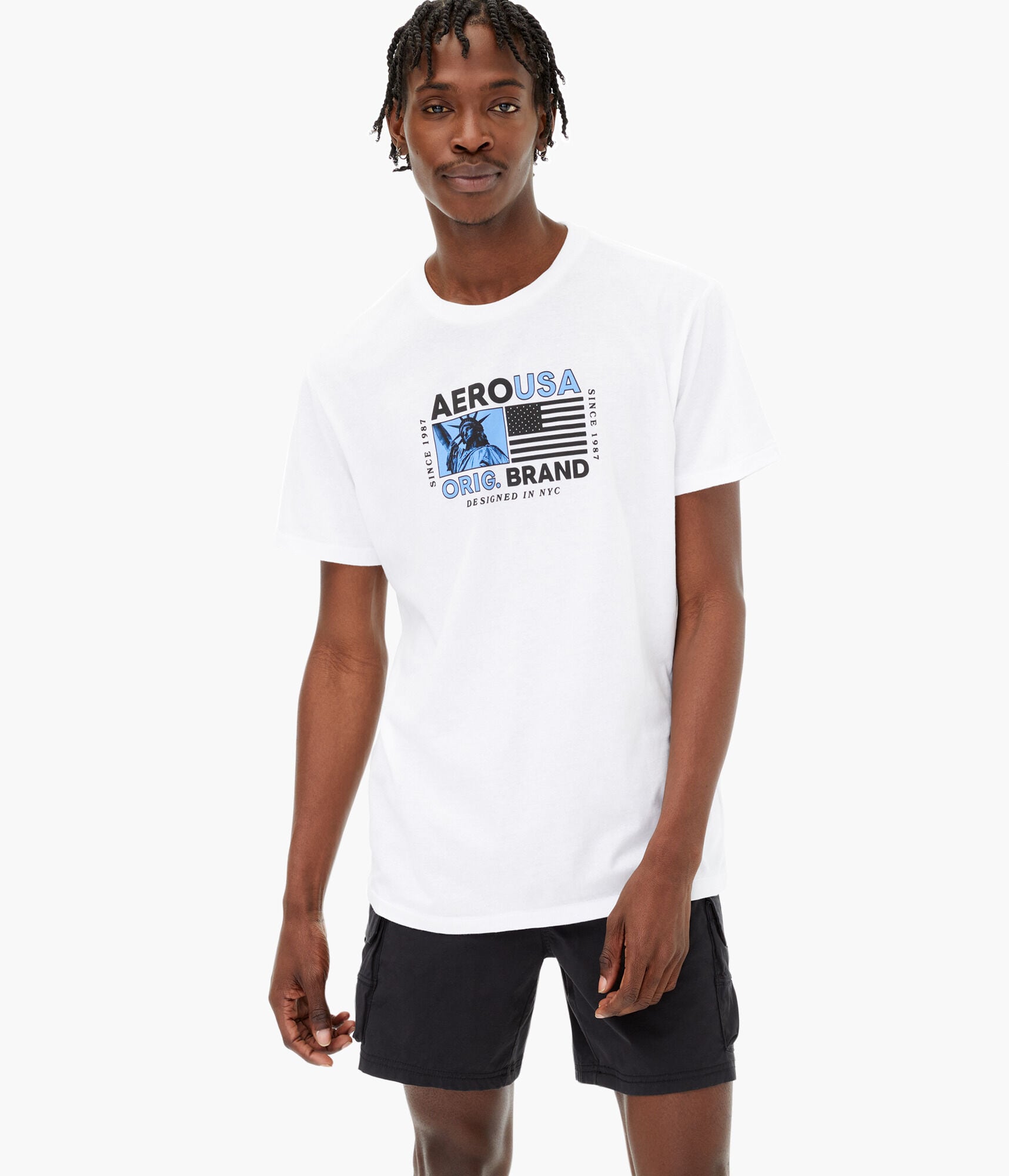 Aero USA Liberty Flag Graphic Tee