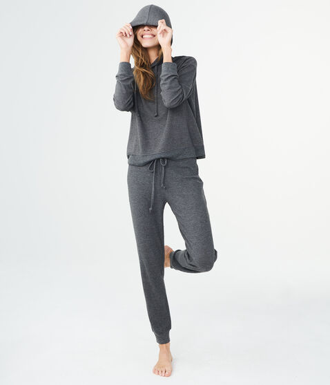 Solid Waffle-Knit Joggers