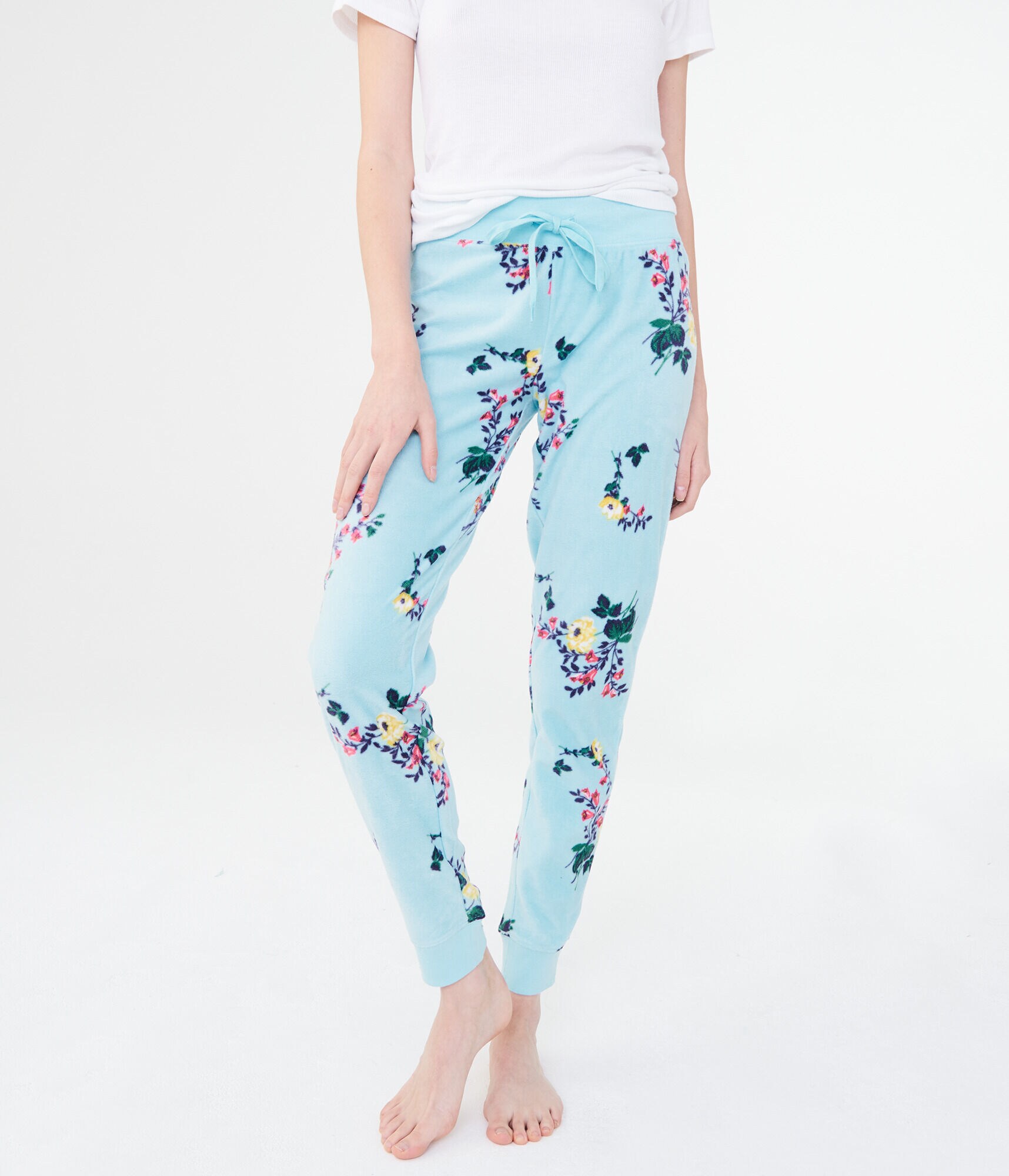 LLD Floral Polyfleece Joggers
