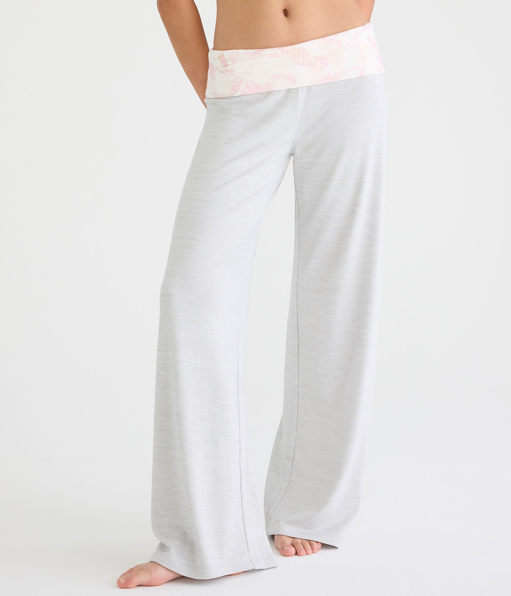 Floral Fold-Over Sleep Pants