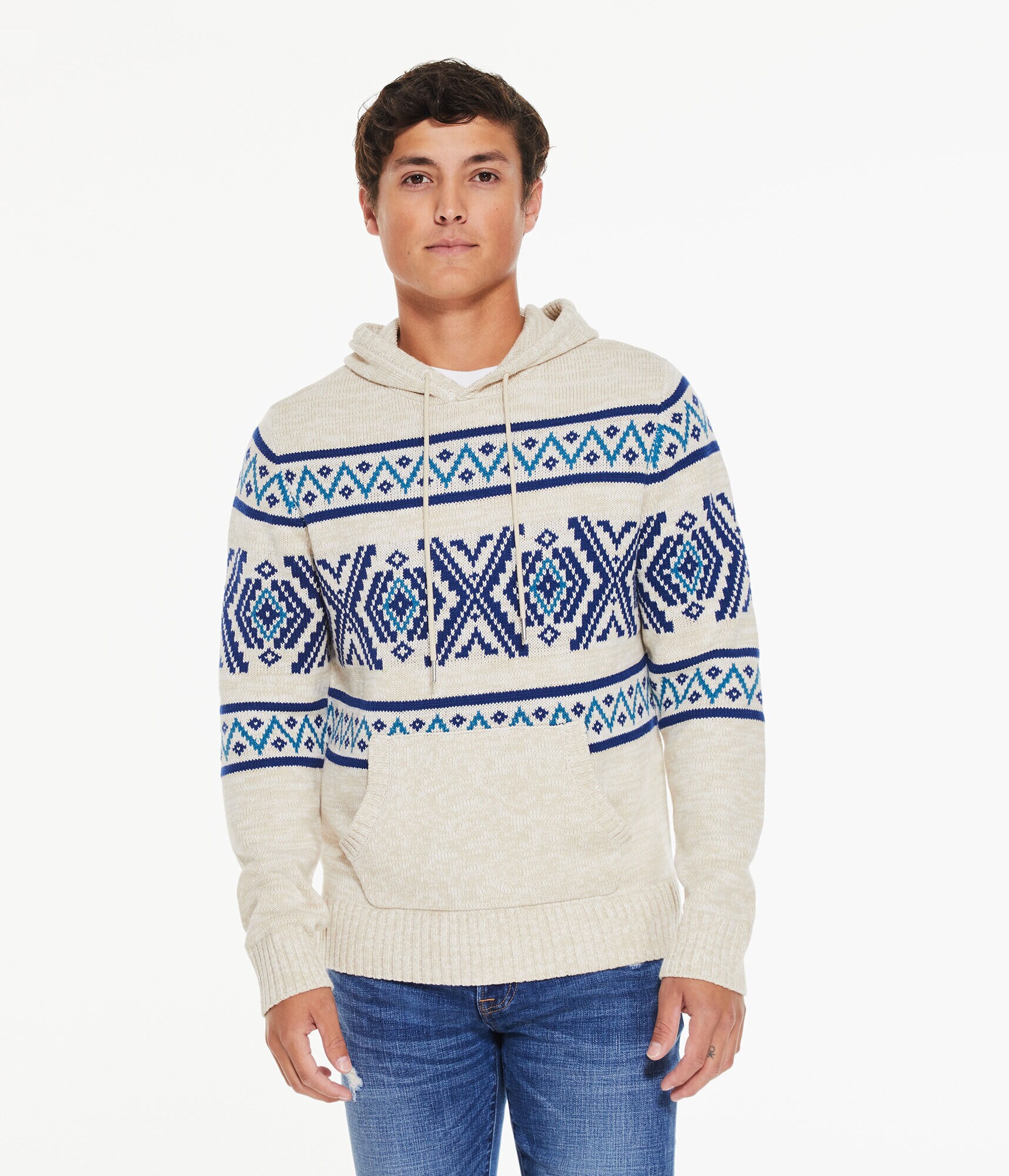 Fair Isle Hooded Sweater