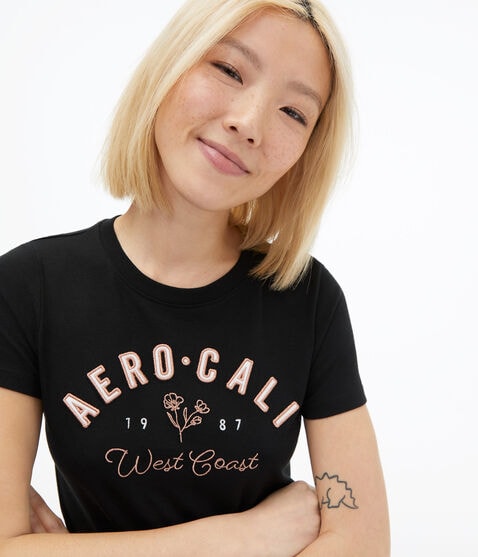 Aero Cali West Coast Appliqué Graphic Tee Aero Cali West Coast Appliqué Graphic Tee
