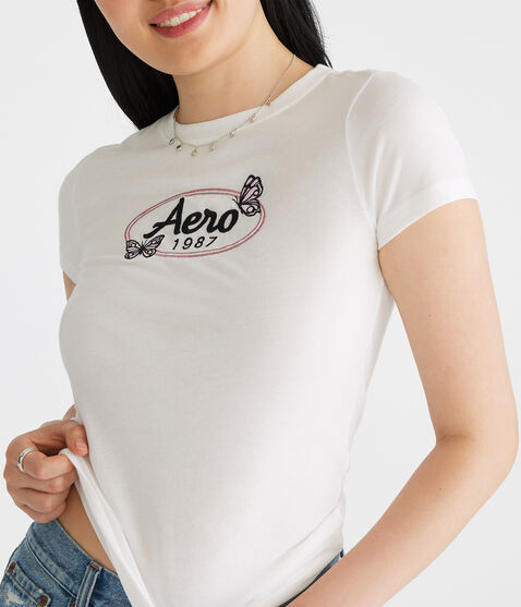 Aero Butterfly Oval Graphic Tee Aero Butterfly Oval Graphic Tee
