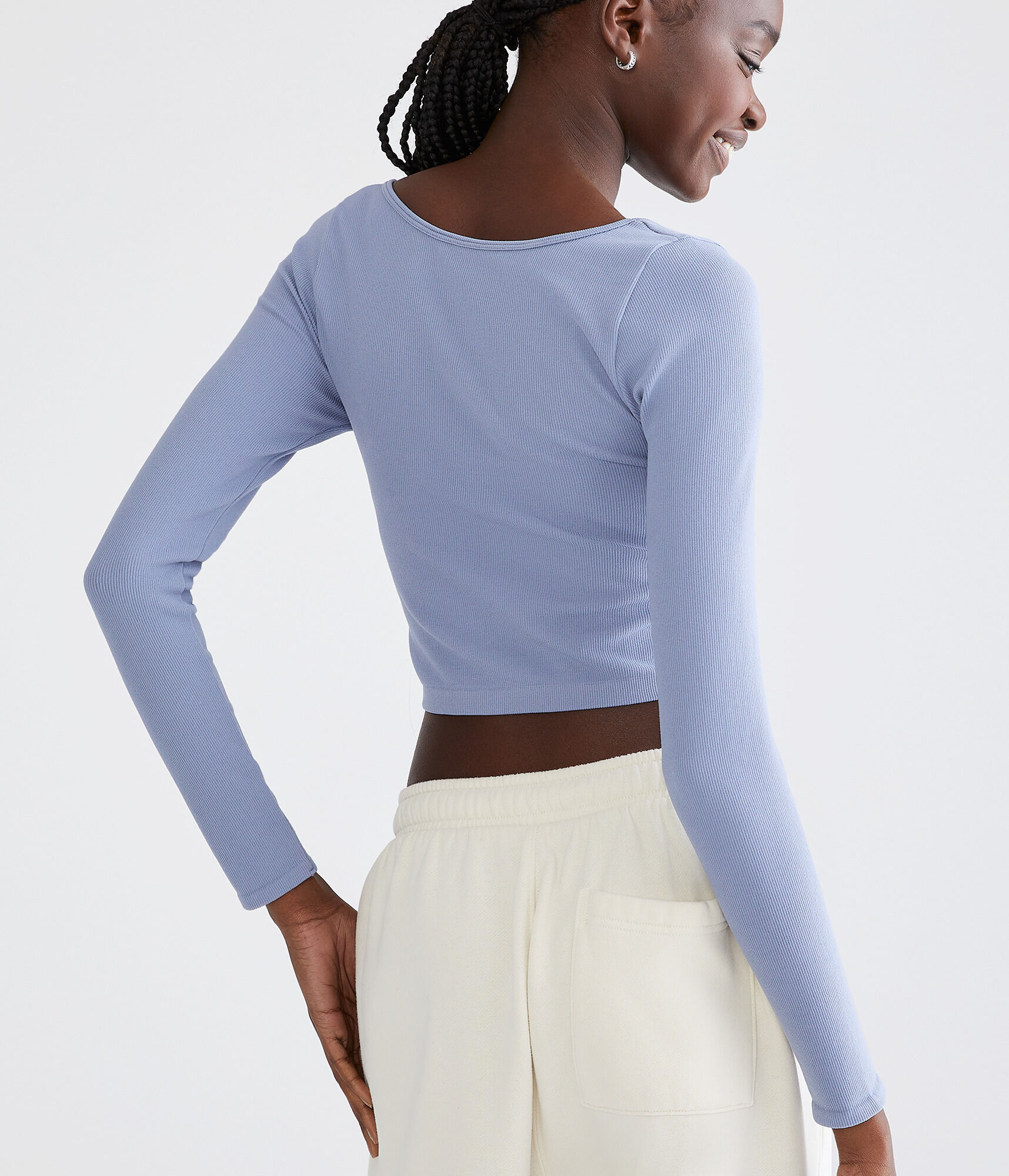 Long Sleeve Seriously Soft Corset Tiny Top