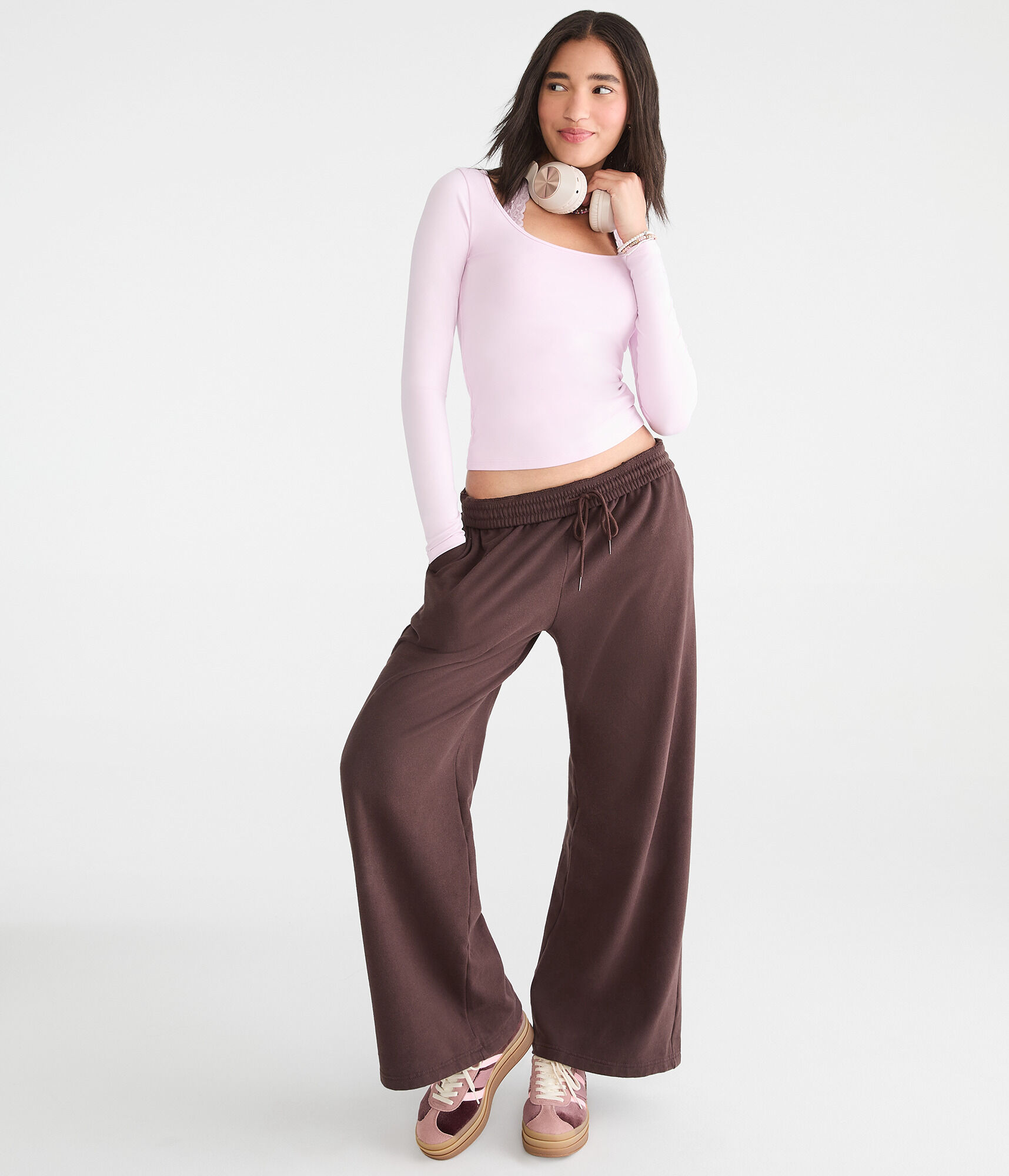 Long Sleeve Buttery Soft Scoop-Neck Tee