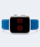 Rectangular Textured Rubber Digital Watch