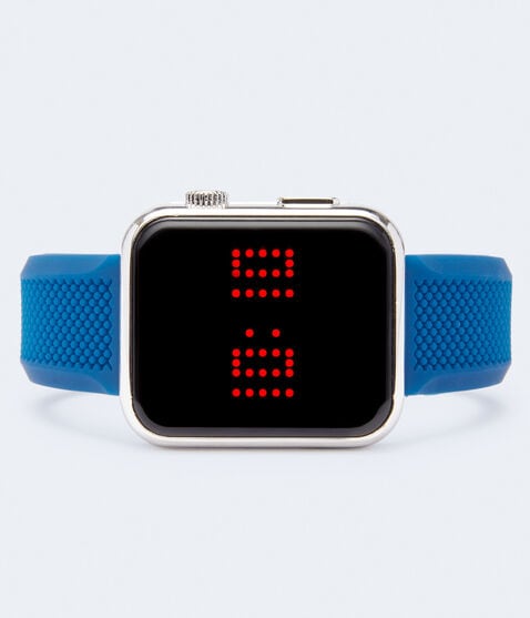 Rectangular Textured Rubber Digital Watch Rectangular Textured Rubber Digital Watch