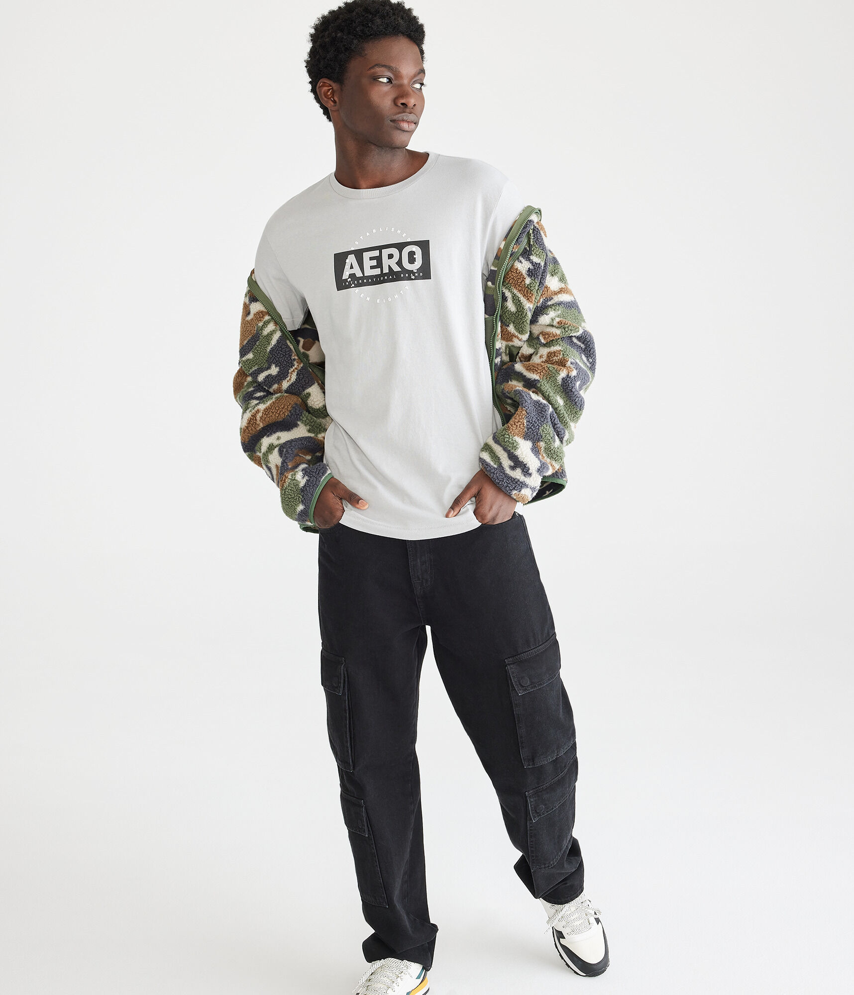 Aero International Box Logo Graphic Tee