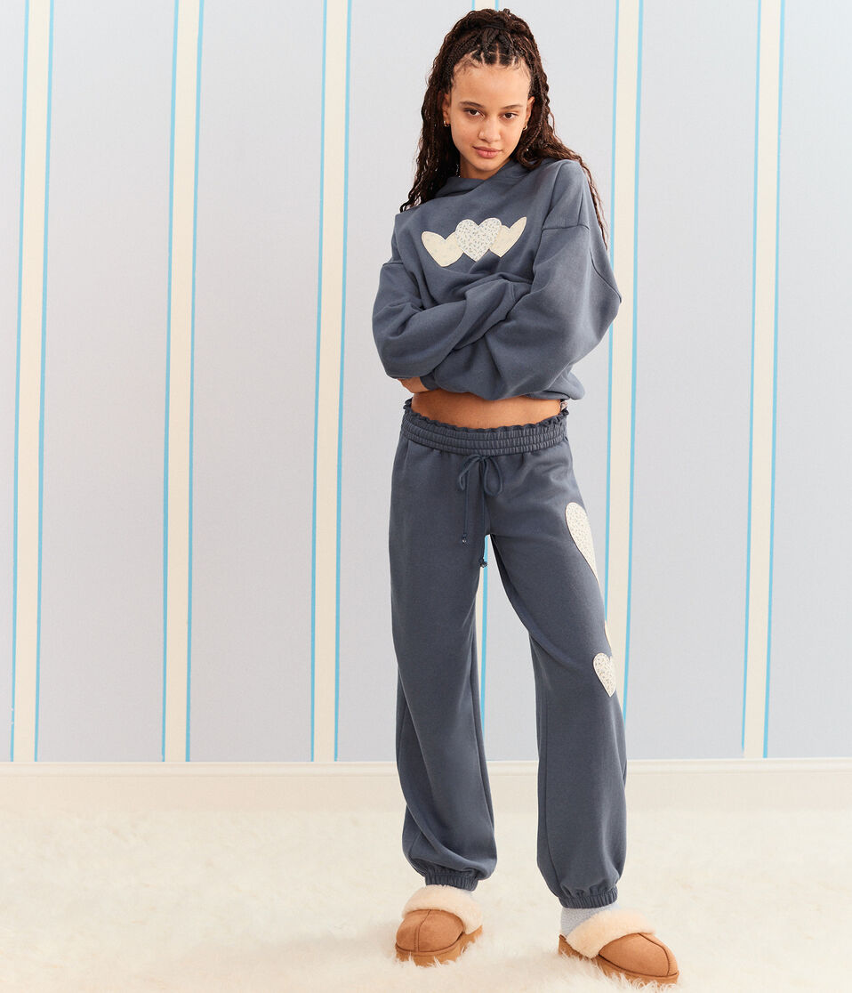 Demetra for Aero Heart Patch Pullover Hoodie