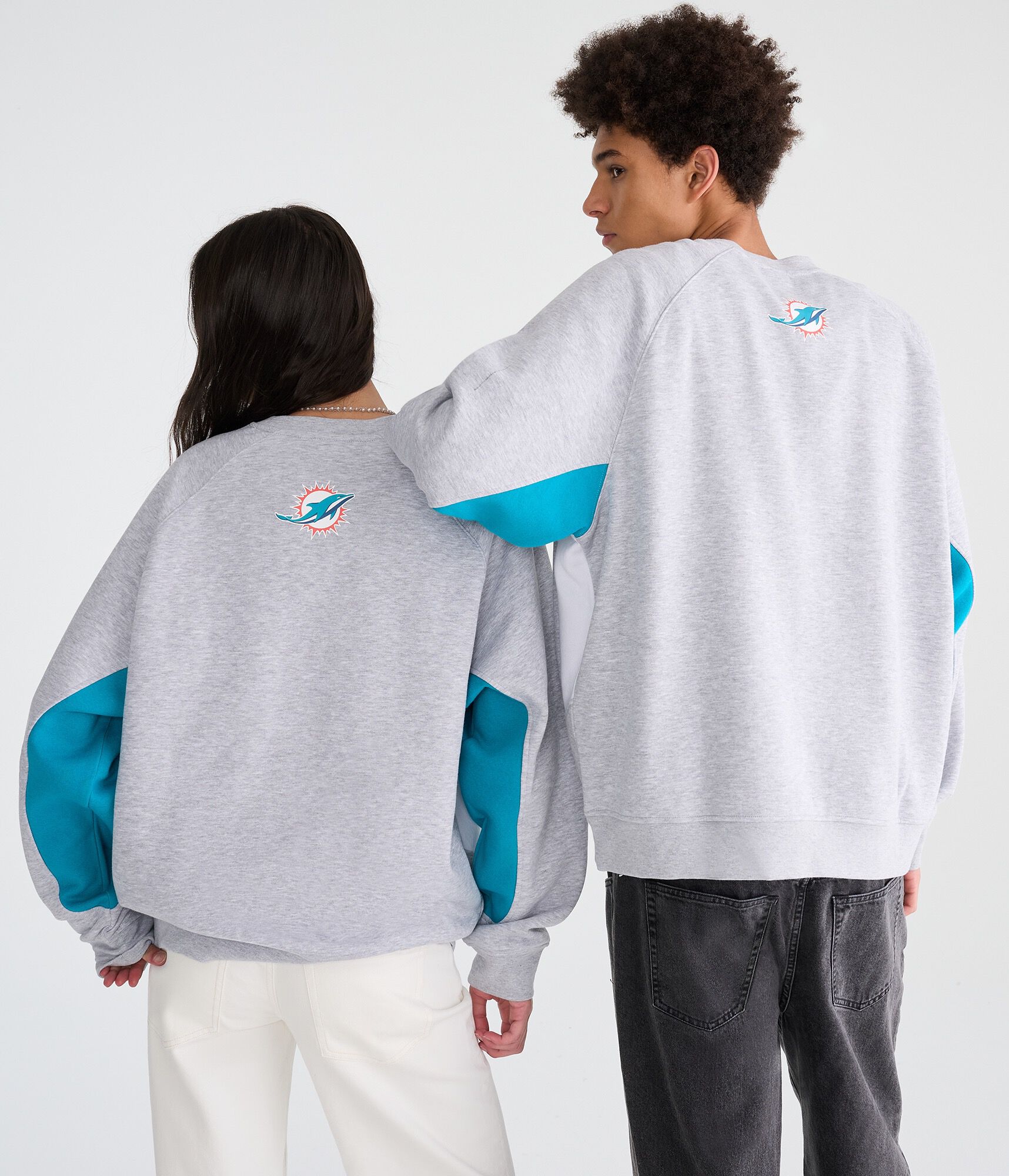 Miami Dolphins Colorblock Crew Sweatshirt