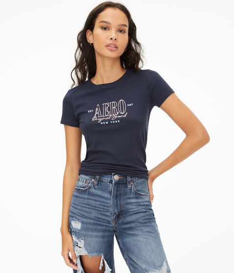 Aero Original Brand Foil Graphic Tee Aero Original Brand Foil Graphic Tee