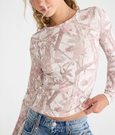 Long Sleeve Seriously Soft Forest Camo Baby Tee