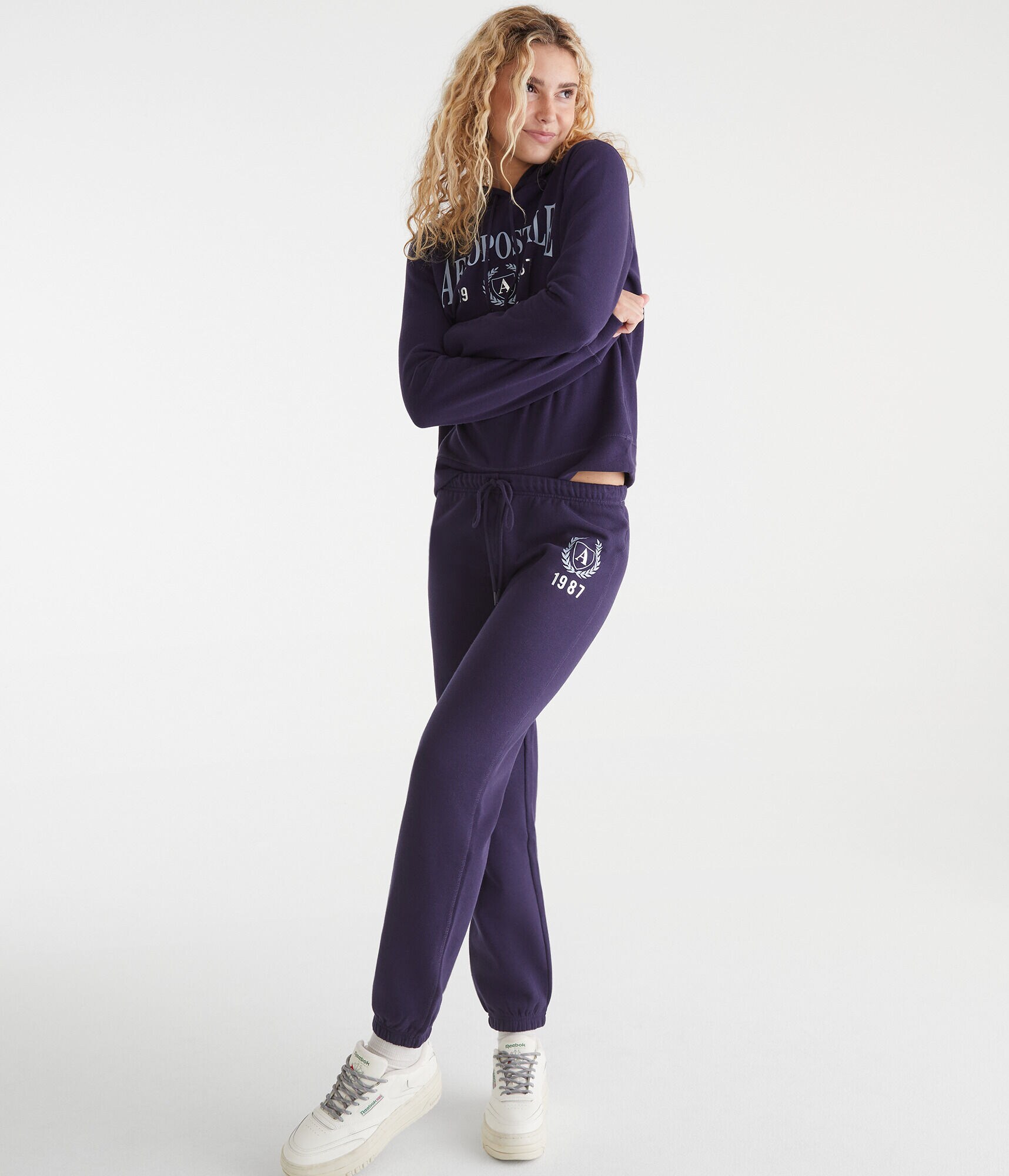 Letter Crest Logo Jogger Sweatpants