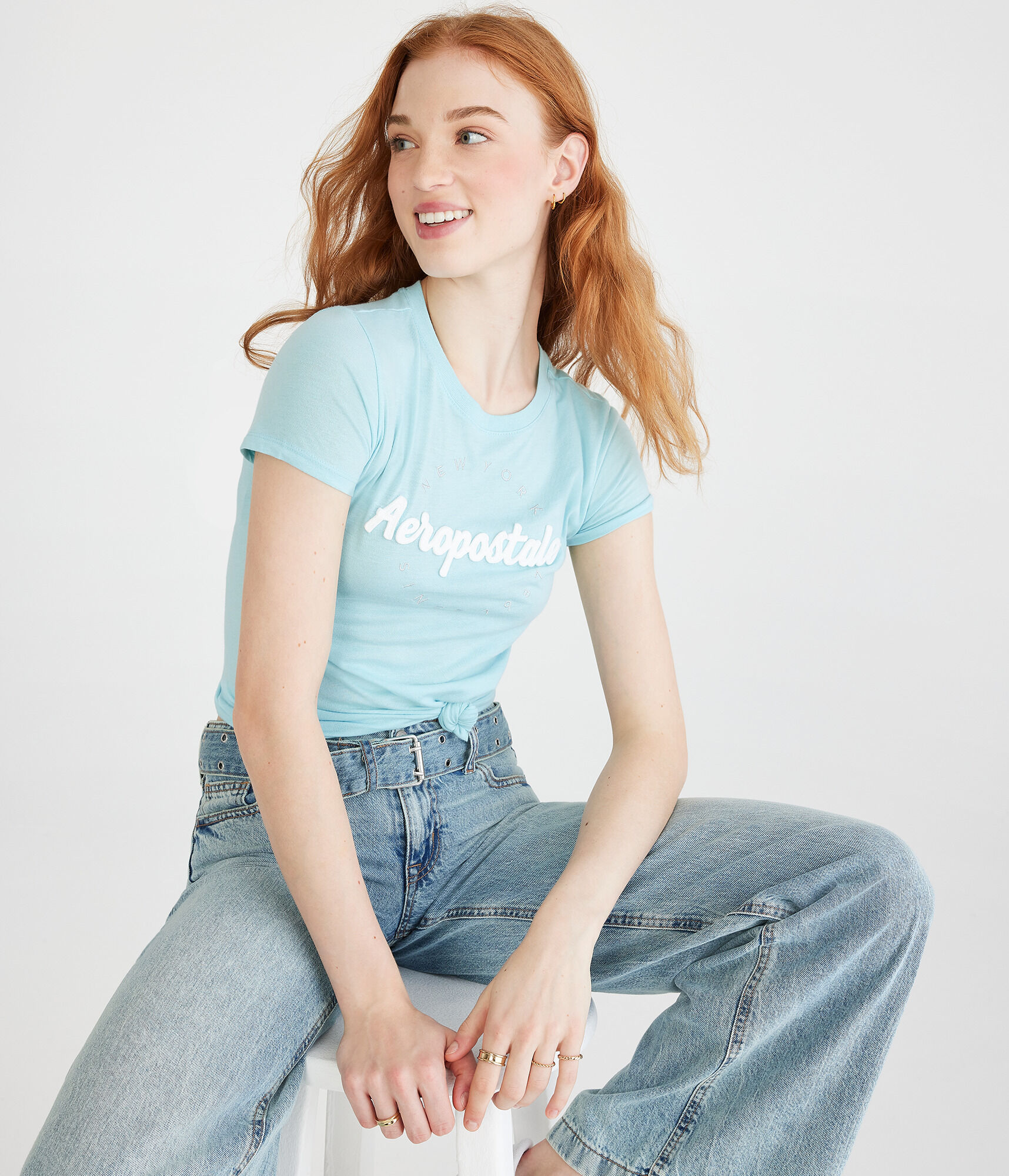 Aeropostale Script Appliqu&eacute; Graphic Tee
