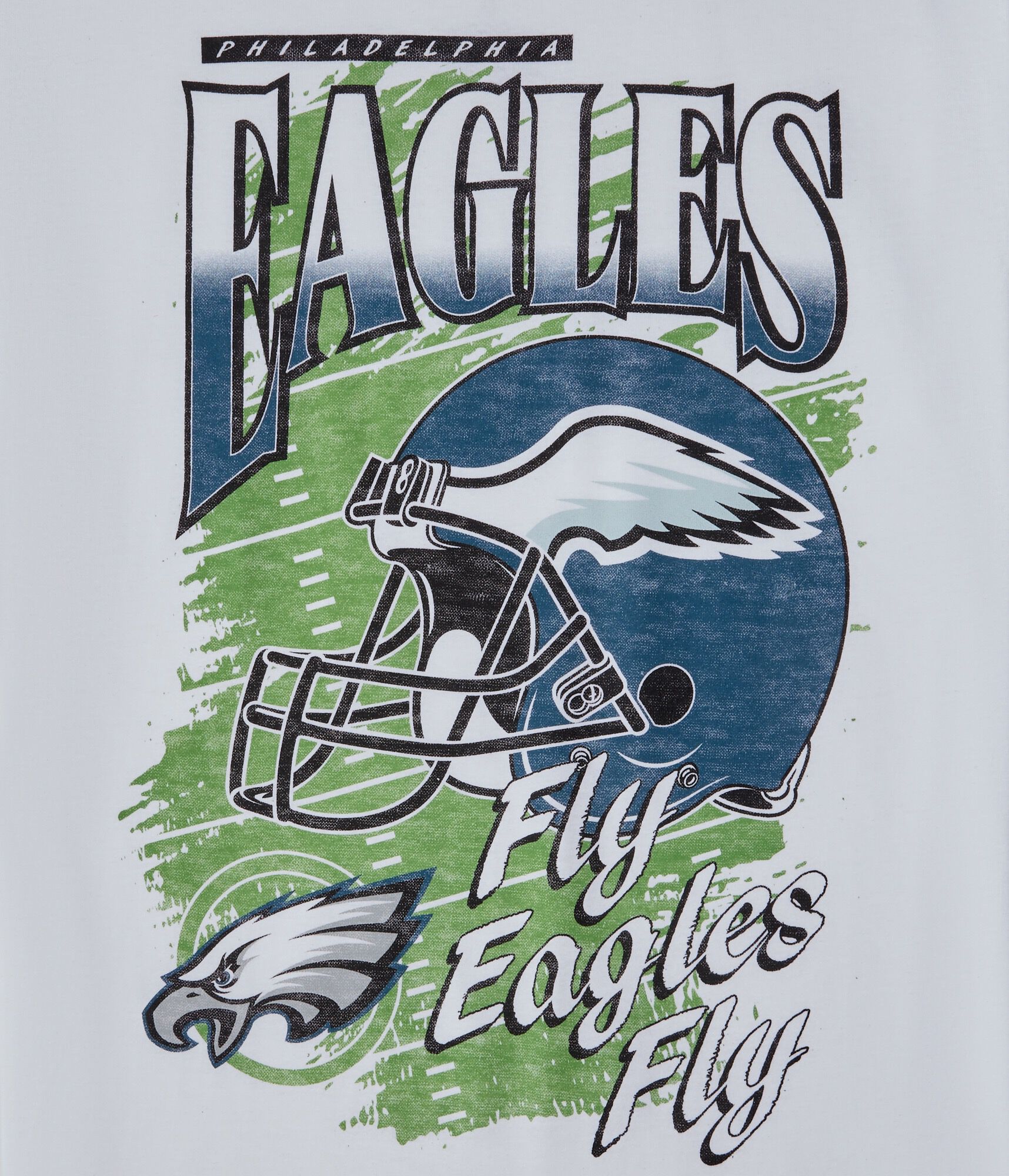 Philadelphia Eagles Helmet Relaxed Graphic Tee