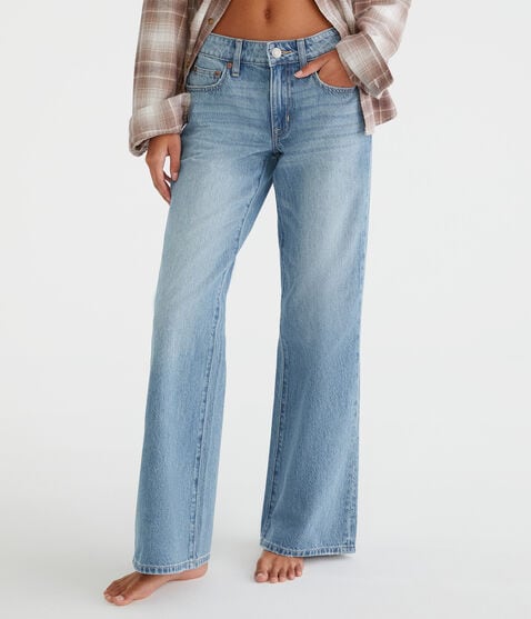 Low-Rise Baggy Flare Jean