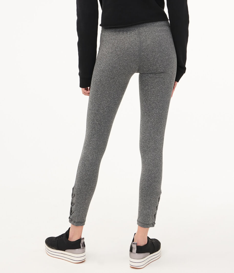 Heathered 7/8 Lace-Up Legging