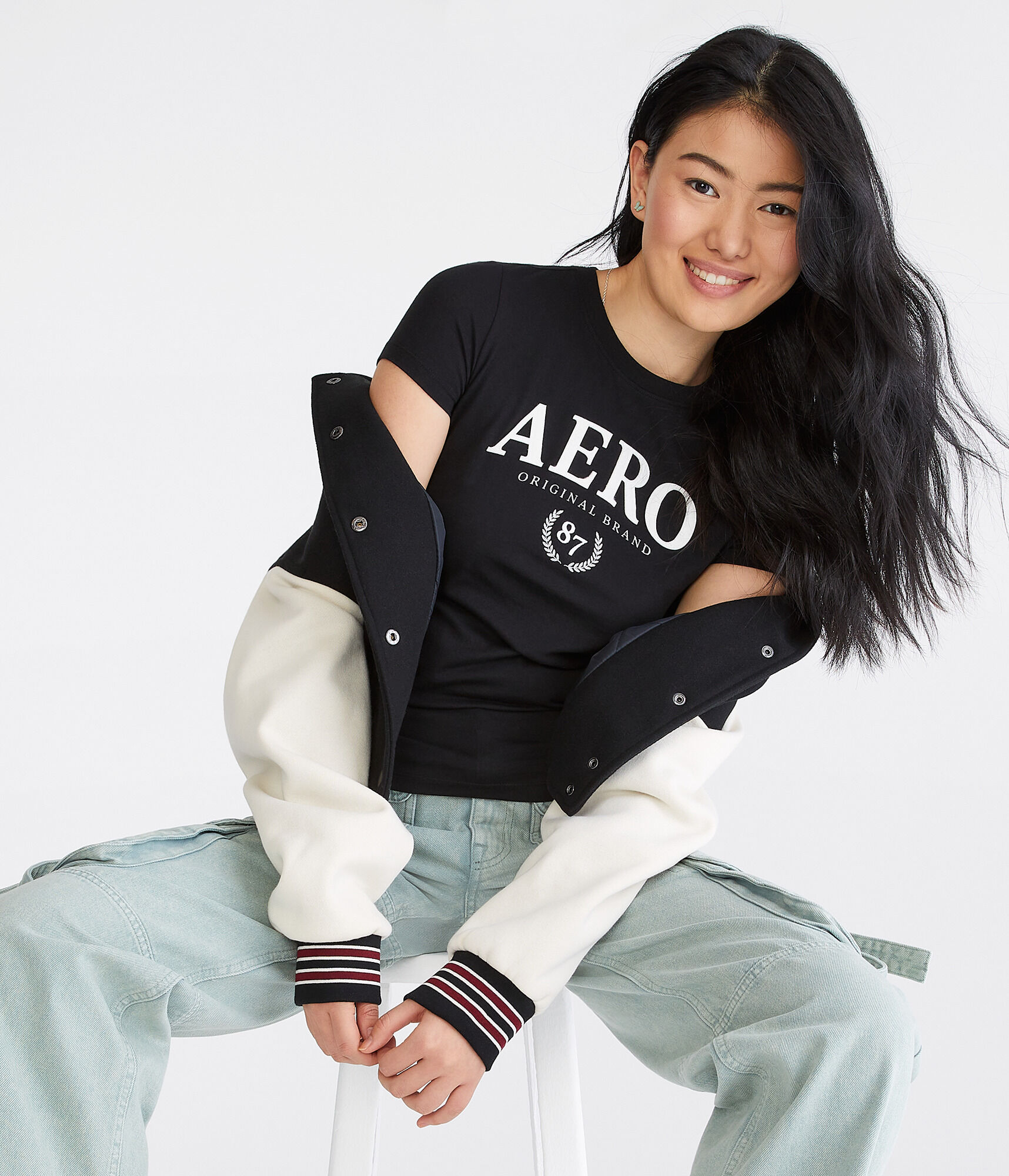 Aero Original Brand Appliqu&eacute; Graphic Tee