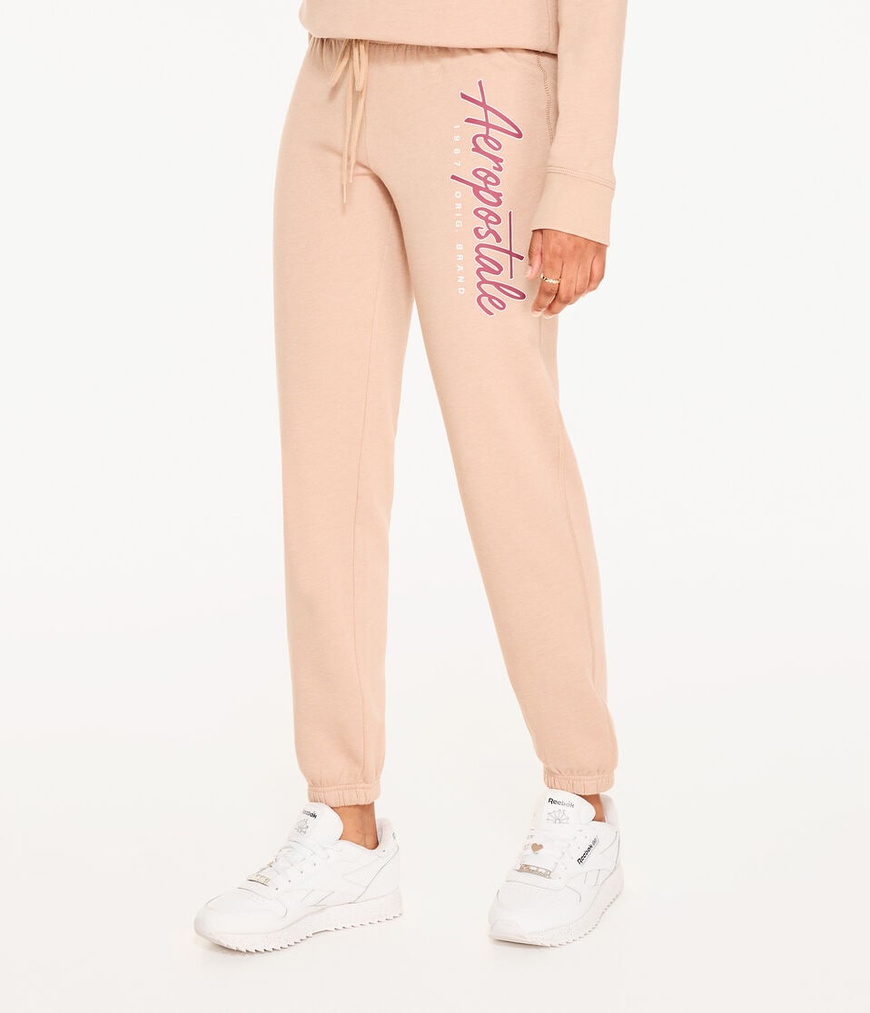 Aeropostale Script Logo Cinched Sweatpants