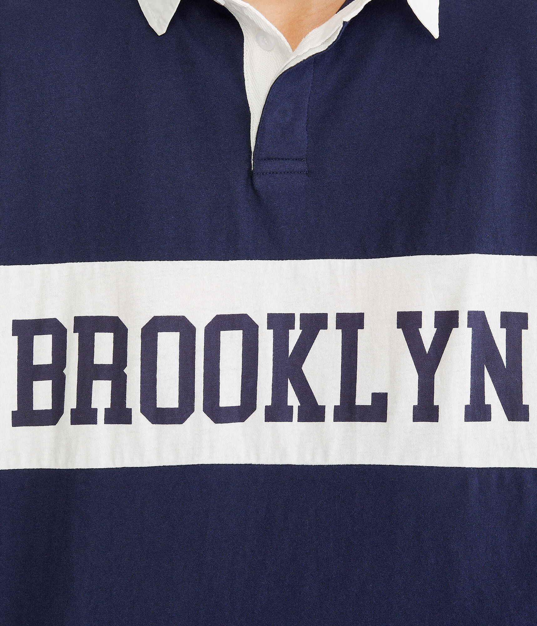Long Sleeve Brooklyn Rugby Stripe Jersey Polo