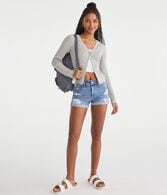 Ribbed V-Neck Cardigan