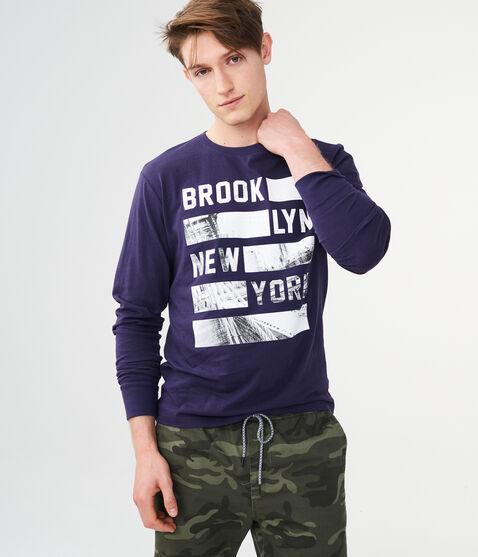 Long Sleeve Brooklyn New York Graphic Tee Long Sleeve Brooklyn New York Graphic Tee