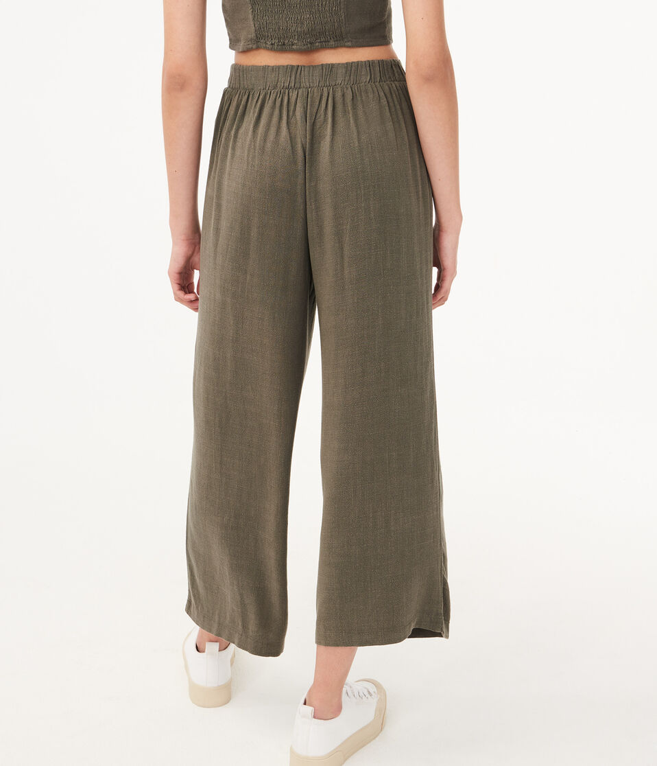 High-Rise Linen Wide-Leg Pants