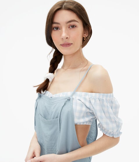 Solid Linen Shortalls