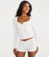 Long Sleeve Printed Sleep Top