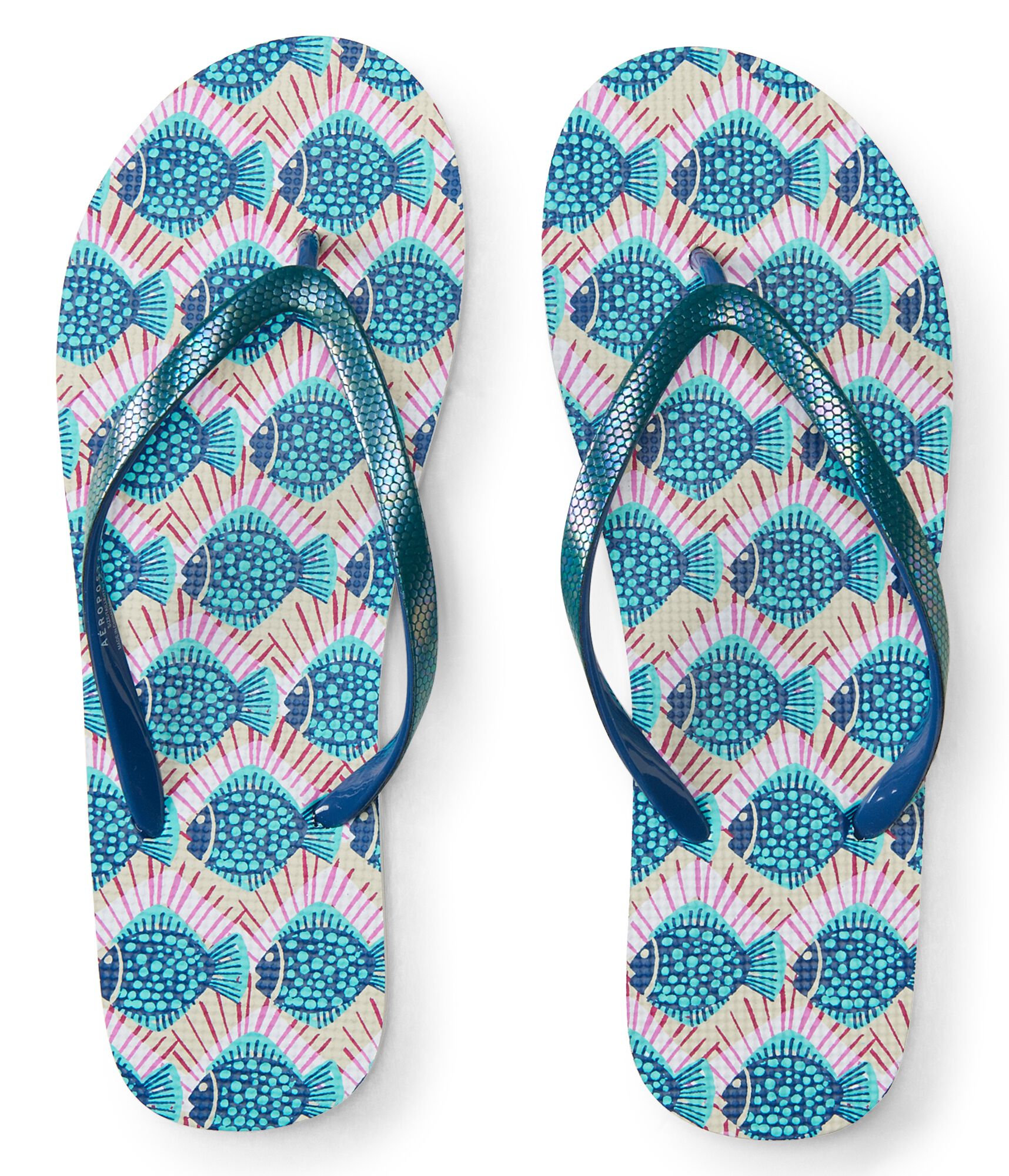Fish Printed Flip-Flop